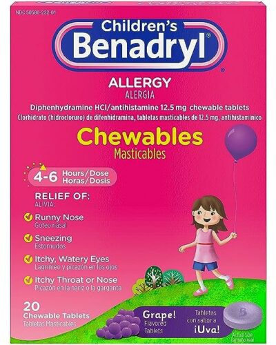 Benadryl Children’s  12.5mg Chewable Tablets